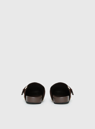 Way Life Goes Stud Detail Clogs Chocolate