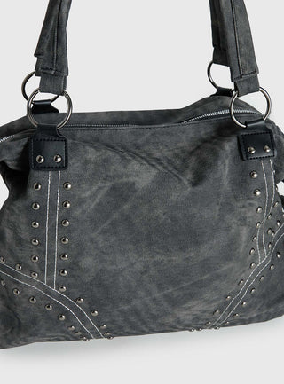 Brittin Stud Detail Shoulder Bag Black