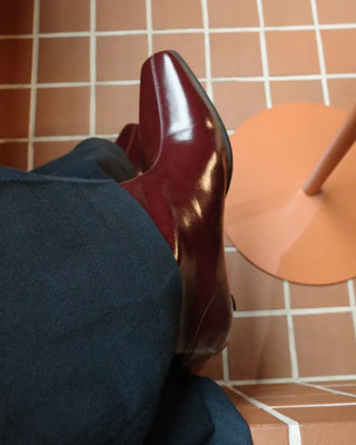 Glossy Ankle Boots
