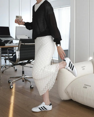 Layered long skirt