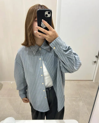 Oversized striped shirt
