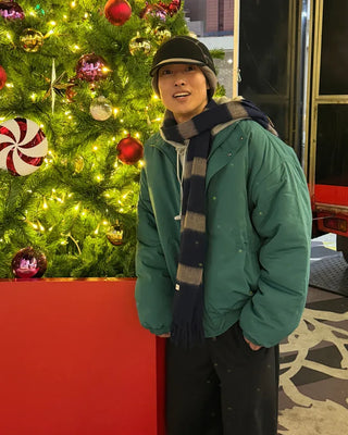 High-neck down jacket