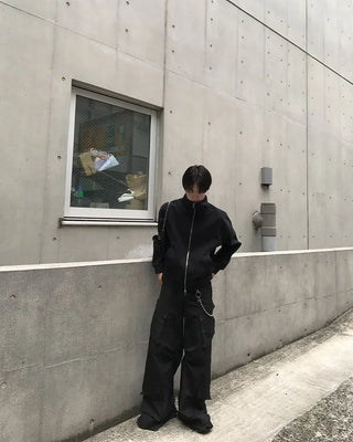 High-neck zip jacket