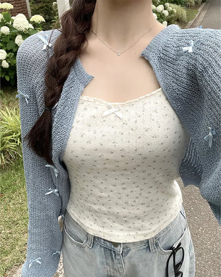 Ribbon Bolero Cardigan