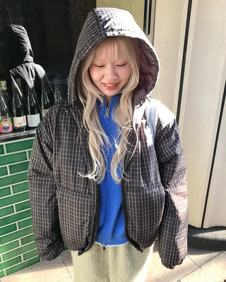 Drawstring Check Jumper