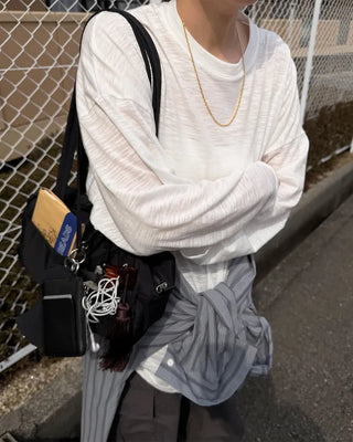 Oversized sheer t-shirt