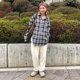 Oversized check shirt