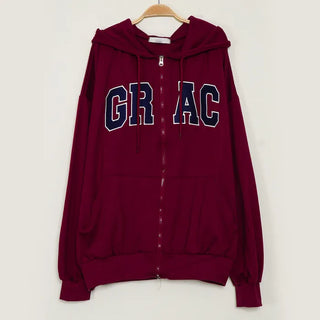 Loose-fit stitched hoodie