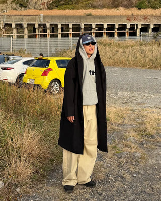 Herringbone Wide Curve Pants