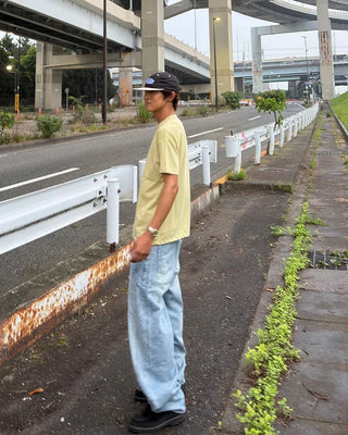 Washed Stitch Balloon Denim