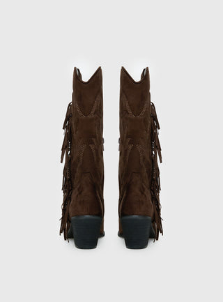 Therapy Chaos Cowboy Boots Brown