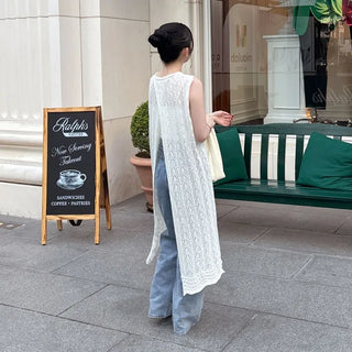 See-through long dress