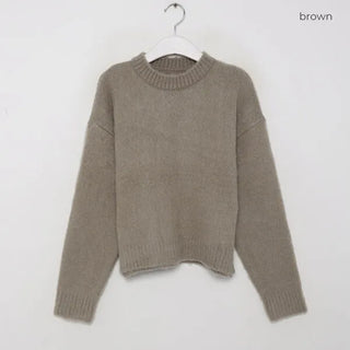 Brushed texture round knit