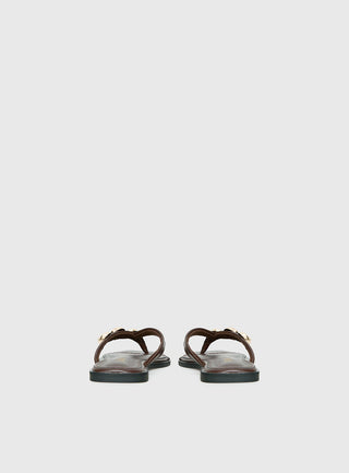 Therapy Guise Hardware Detail Sandals Brown / Gold