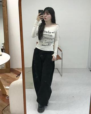 Lettering See-Through T-Shirt