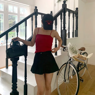 Camisole with shirred cups
