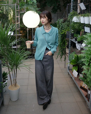 Herringbone striped pants