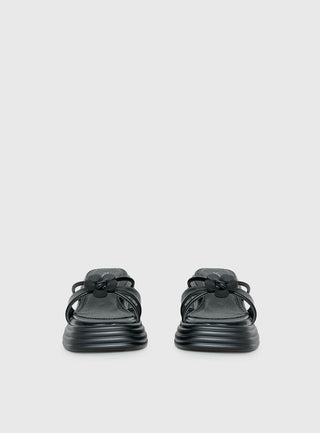 Therapy Flaunt Platform Flower Detail Sandals Black
