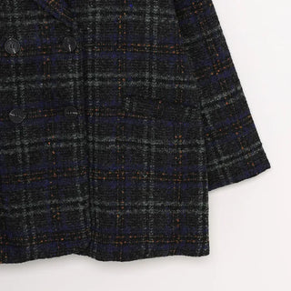Vintage check double-breasted jacket