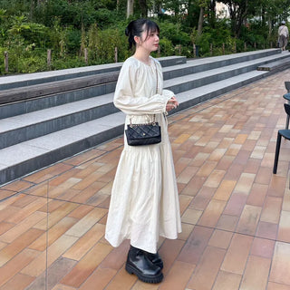 Shirred String Long Dress