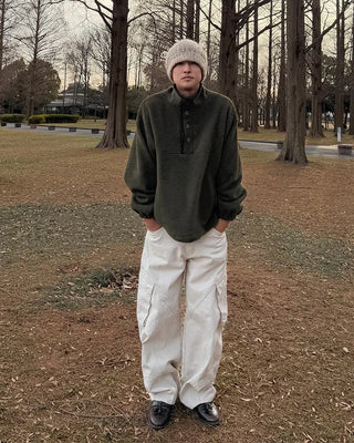 Half-neck button fleece