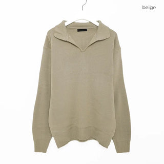 Open-collar knit