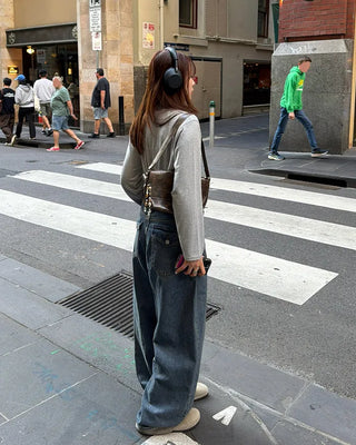 Rayon long-sleeved T-shirt