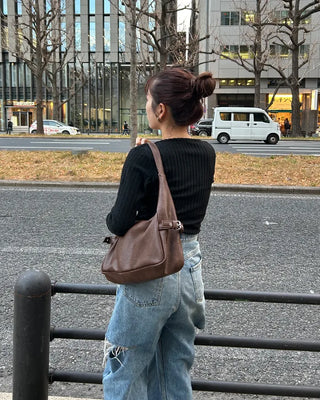 Lace detail button knit