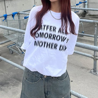 (Unisex) Lettering Oversized T-Shirt