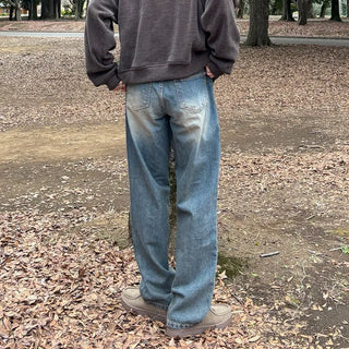 (Unisex) Vintage Washed Denim Pants