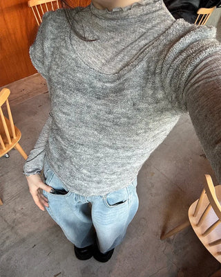 See-through T-shirt & knit set