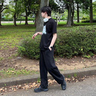 Back-slit balloon pants