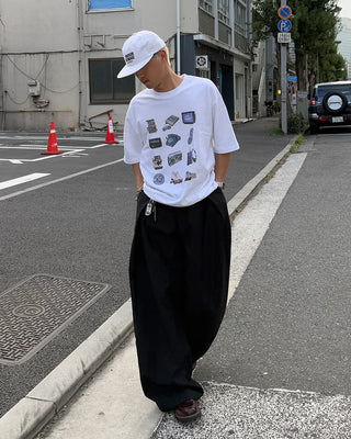 Electronic device print short-sleeved T-shirt