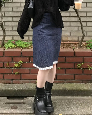Layered midi skirt