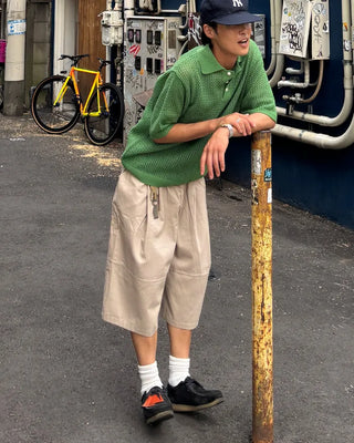 Oversized Banded Bermuda Pants