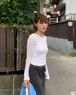 Round neck Tencel T-shirt