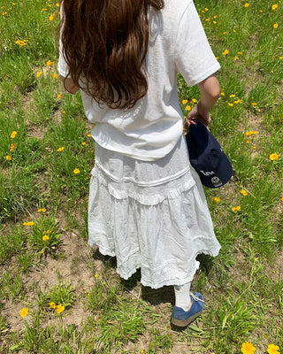 Lace tiered skirt