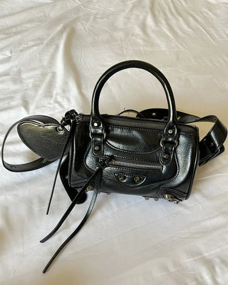 Eyelet Shoulder Mini Boston Bag