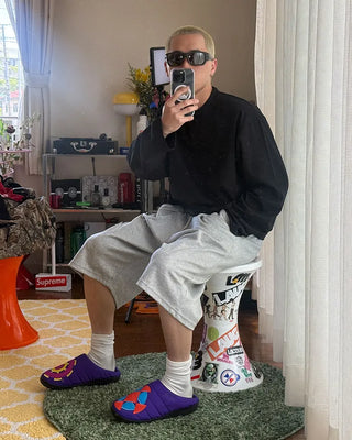 One-tuck Bermuda sweatpants