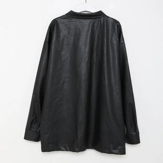 Single leather half jacket