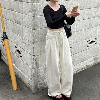 U-neck cropped T-shirt