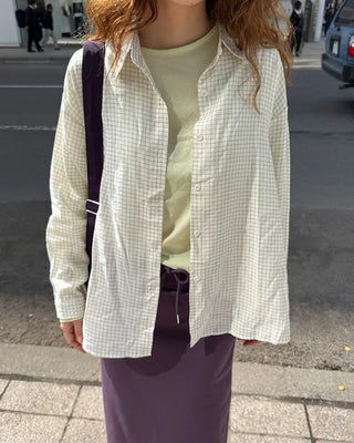 Oversized check shirt