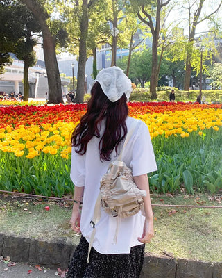 Shirring flap backpack
