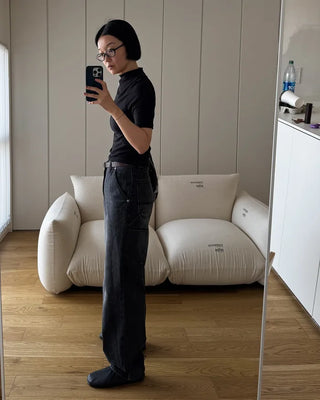 Half-neck short-sleeved T-shirt