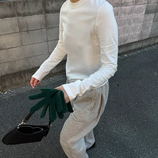 Basic brushed cotton T-shirt