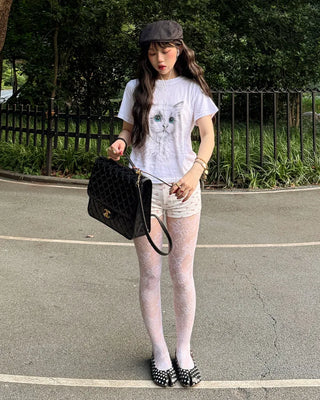 Flower lace shorts