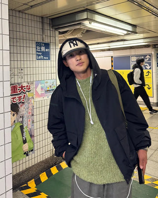 Nylon pocket windbreaker