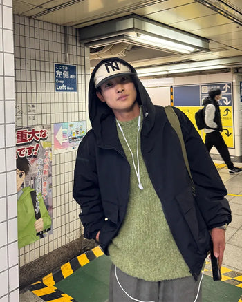 Nylon pocket windbreaker