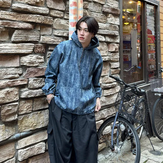 (Unisex) Washed Denim Anorak
