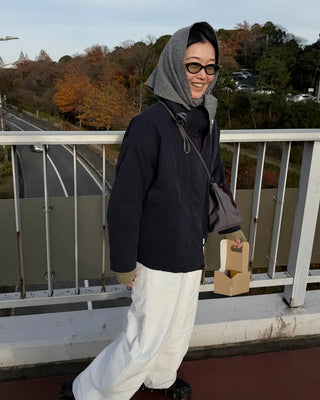 Stand-collar casual jumper